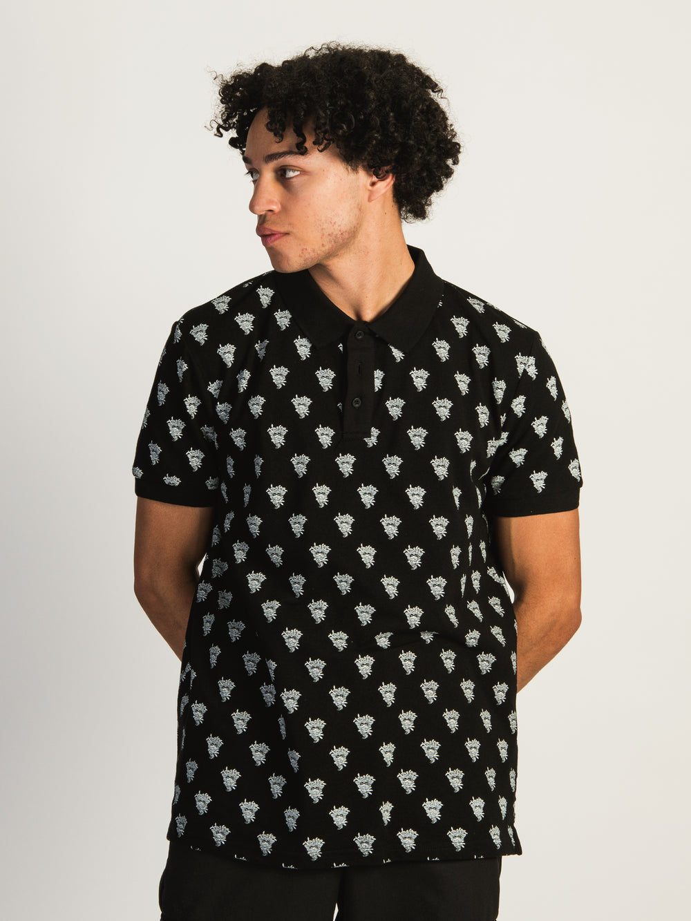 CROOKS & CASTLES MEDUSA ALL OVER PRINT POLO